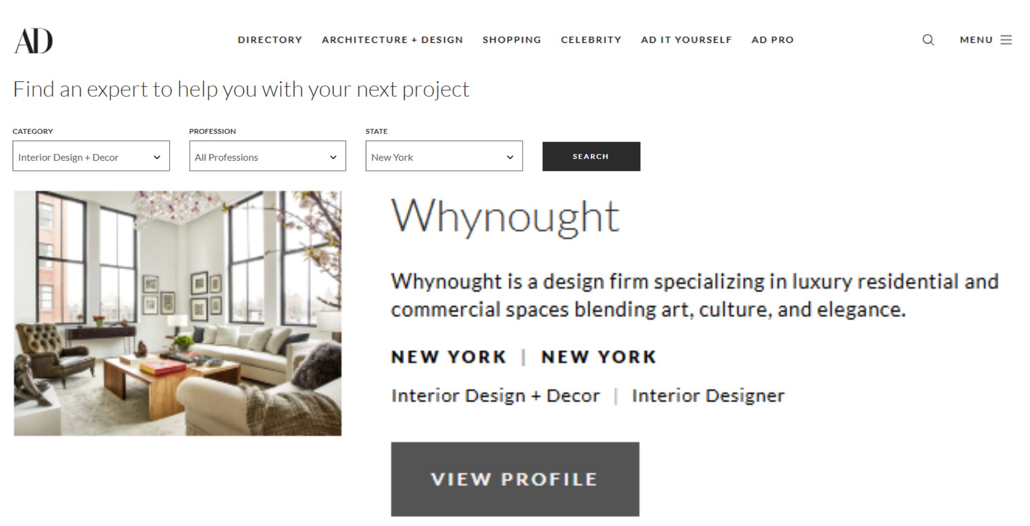 AD PRO DIRECTORY: 2024 FEATURED DESIGNER - News | Studio Whynought